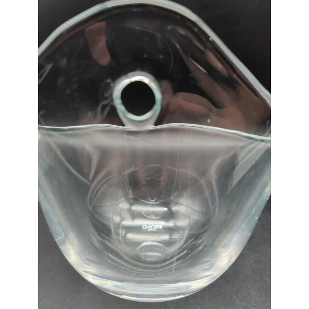 Krosno Poland Hand Blown Art Glass Asymmetrical Wall Pocket Vase